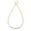 TIASA: Asymmetrical Paper Clip Gold Chain Necklace