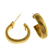 Style ABRIOLA: Textured Geometric Hoop Earrings
