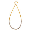 MESTIA : Collier combiné avec chaînes à texture peau de serpent et chaînes tennis.