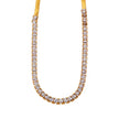 MESTIA : Collier combiné avec chaînes à texture peau de serpent et chaînes tennis.