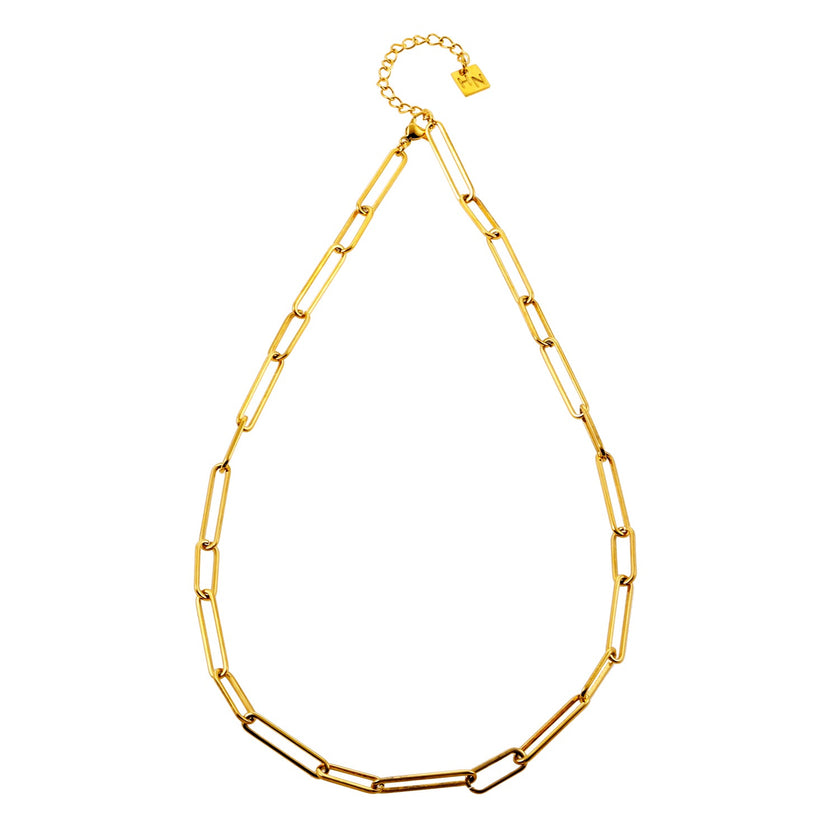 CIRCE: Long & Short Contemporary Paper-Clip Combo Necklace