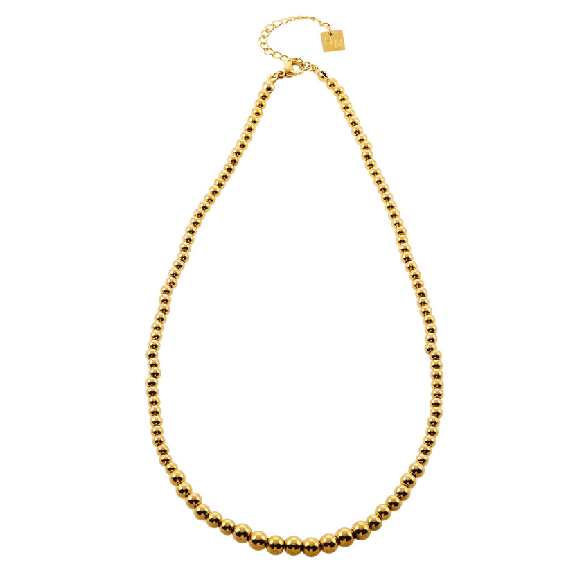 ELIF : Collier à maillons de perles de taille duo