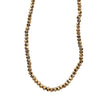 MEDILNA: Gold-Black Two-Tone Crystal Beads Chain Necklace
