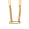 CALYPSO: Paper-Clip & Mini Figaro Chain Necklace