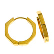 BOLZANO Gold : Boucles d'oreilles créoles hexagonales contemporaines