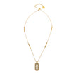 ASKIRA: Twisted Rope Combo Chain with a Zirconia-Adorned Oval Shaped Pendant