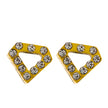 Boucles d'oreilles ULLA géométriques en zircone.