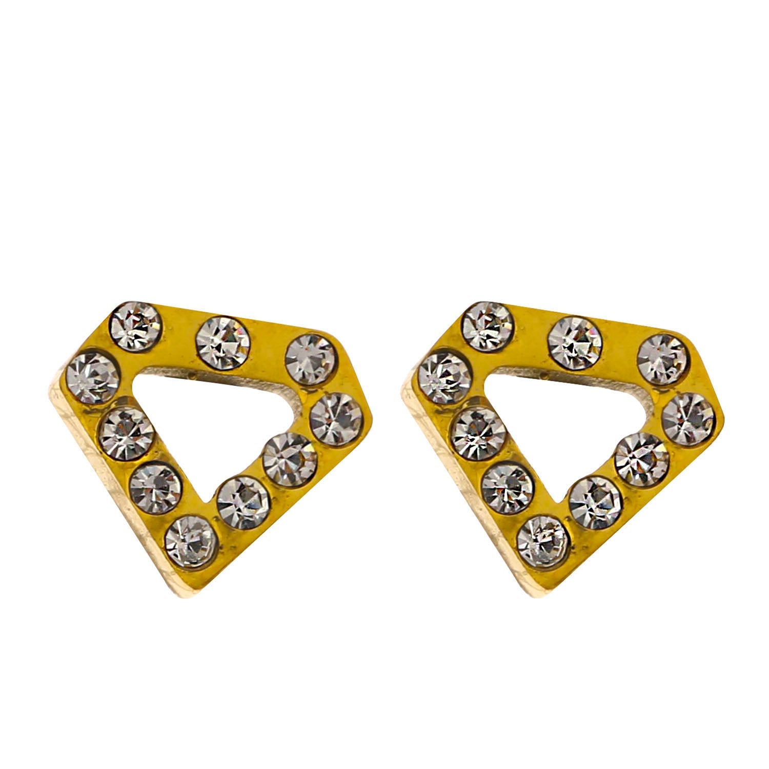 Boucles d'oreilles ULLA géométriques en zircone.