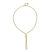 TELMA: Lariat Style Multi Stranded Necklace.