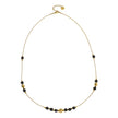 MARA Black Obsidian & Gold Beaded Chain Necklace
