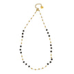 SANTA CRUZ Black: Gold & Black Onyx Beaded Chain Necklace