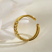 ORDELLA: Parallel Double Stacked Zirconia Embellished Ring