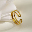 ORDELLA: Parallel Double Stacked Zirconia Embellished Ring