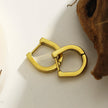CADEO: 'Lucky' Horse-Shoe Shaped Contemporary Hoop Earrings