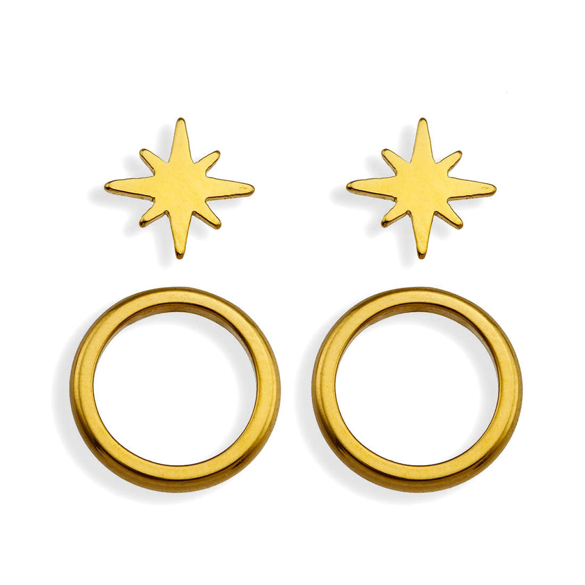 ETOILE 2-Pair Stud Earrings Set