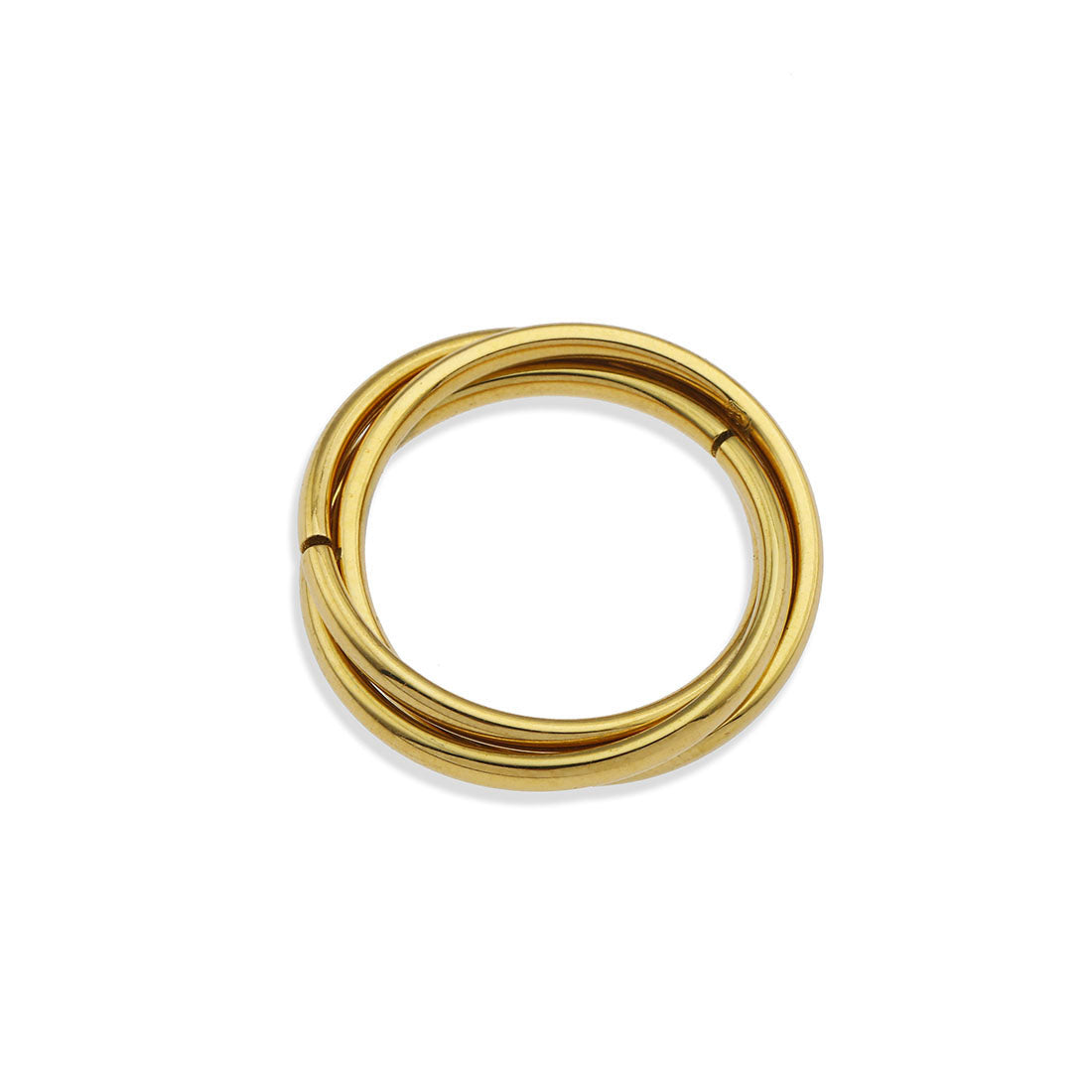 ESTELLA : Bague en or à trois anneaux entrelacés.