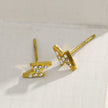 ANNELI 'Zig-Zag' Zirconia Stud Earrings