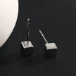 Style SYNNE: Square Bead Minimalist Stud Earrings in Gold & Silver