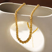 ELIF : Collier à maillons de perles de taille duo
