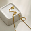 PEDRINA Duo Stick Detail Gold Chain Necklace