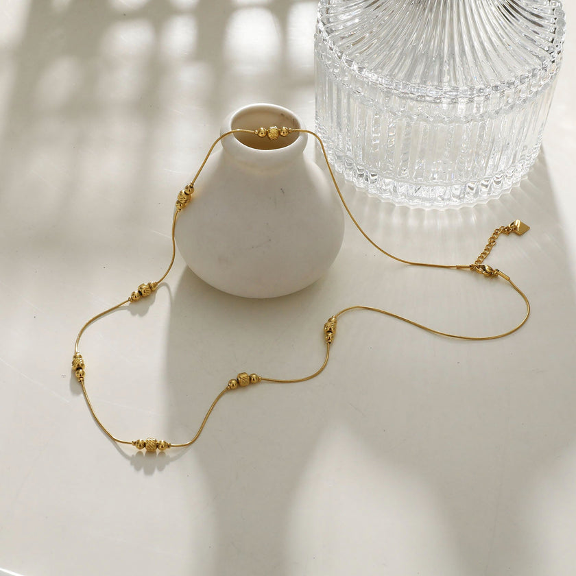 Collier délicat à chaîne perlée PAULINA