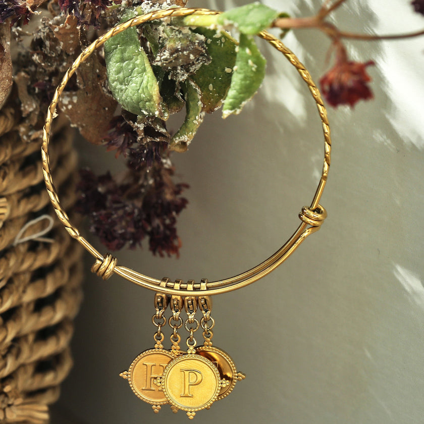 Gold Ornate Alphabet Letter Charms (A–Z) for Necklaces & Bracelets