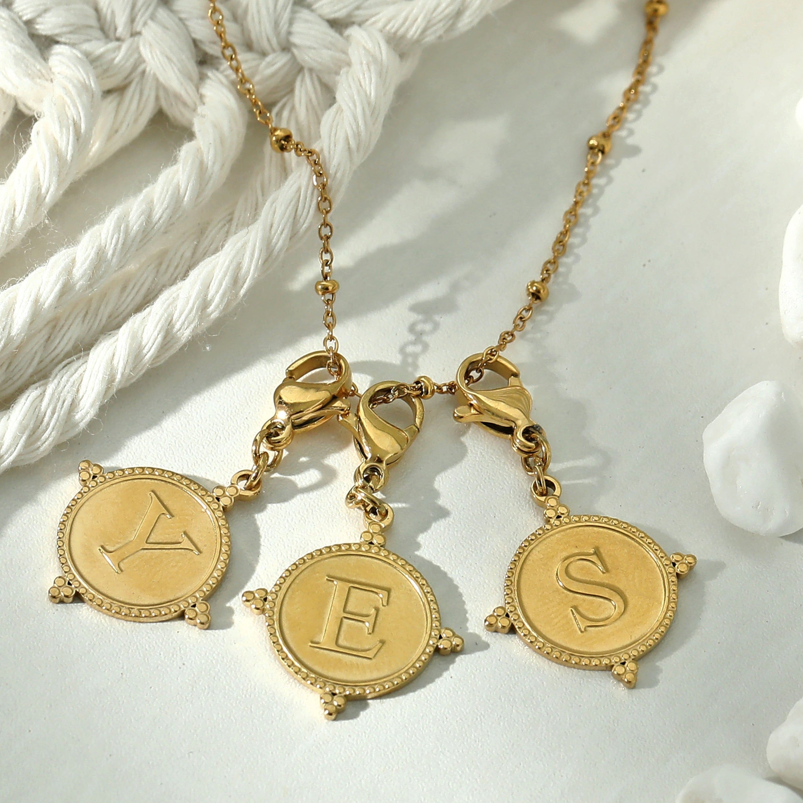 Gold Ornate Alphabet Letter Charms (A–Z) for Necklaces & Bracelets