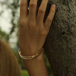 TIED: Knot Detailed Stacked Bracelet in Gold