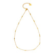 ERISSA: Trio Square-Beads Dainty Gold Chain Necklace