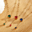 IZZY Crystal Pendant & Charm Gold Necklace