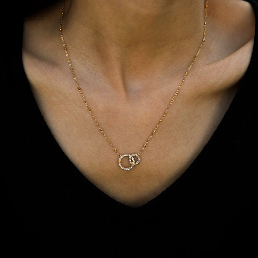 Collier en or avec pavé de zircons BRIAR