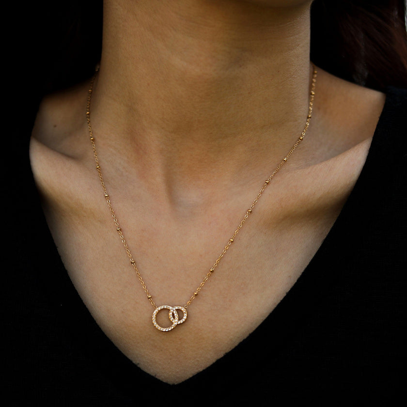 Collier en or avec pavé de zircons BRIAR