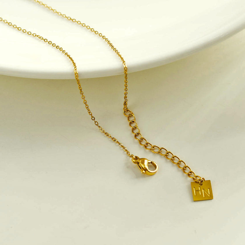 ELLIS Coloured Zirconia Charms Gold Necklace
