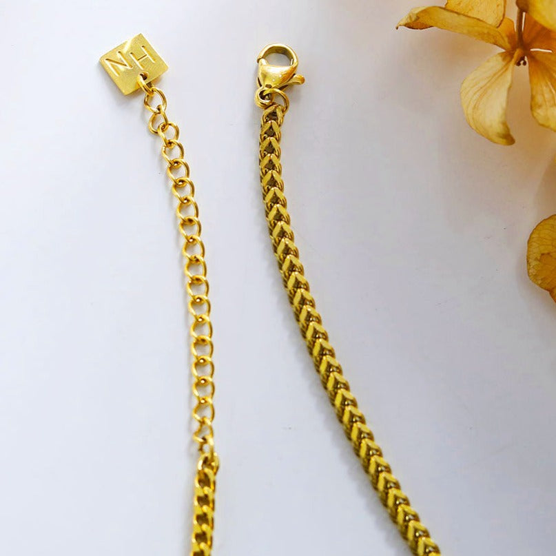 Collier CAMI en chaîne cubaine dorée