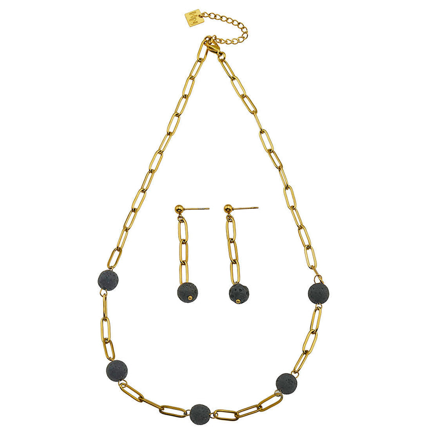 MYAH Volcanic Lava Stone Necklace