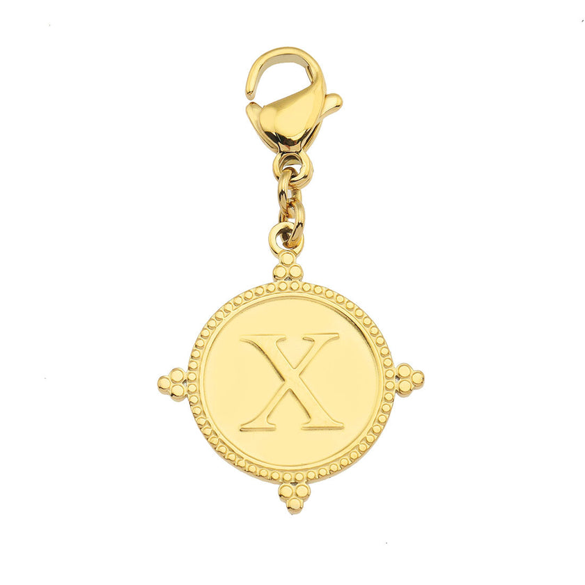 Gold Ornate Alphabet Letter Charms (A–Z) for Necklaces & Bracelets
