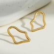 MARTINA Irregular Shaped Hoop Earrings in Gold