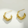 Boucles d'oreilles SADE Mini Hoop en or avec finition martelée