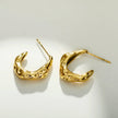 Boucles d'oreilles SADE Mini Hoop en or avec finition martelée
