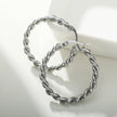SUKI Twisted Rope Hoop Silver Earrings
