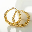 CARWYN Knotted Rope Hoop Gold Earrings