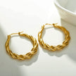 CARWYN Knotted Rope Hoop Gold Earrings
