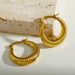 Boucles d'oreilles MISCHA Texturées et Épais, Or
