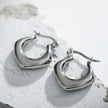 Boucles d'oreilles créoles carrées et arrondies MARIYA, Argent