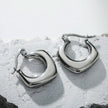 Boucles d'oreilles créoles carrées et arrondies MARIYA, Argent