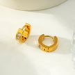 PAIA Gold : Boucles d'oreilles mini-cercles larges ornées d'une multitude de pierres précieuses en zircone (CZ).