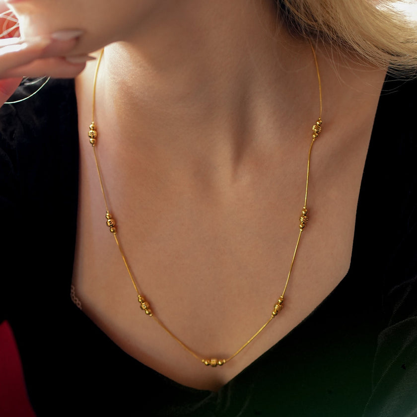 Collier délicat à chaîne perlée PAULINA