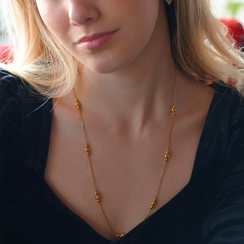 Collier délicat à chaîne perlée PAULINA