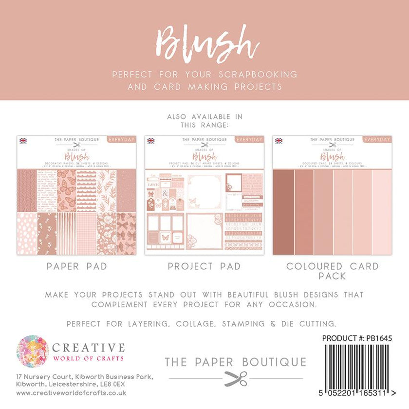 The Paper Boutique Everyday - Shades Of - Blush 8 in x 8 in Pad