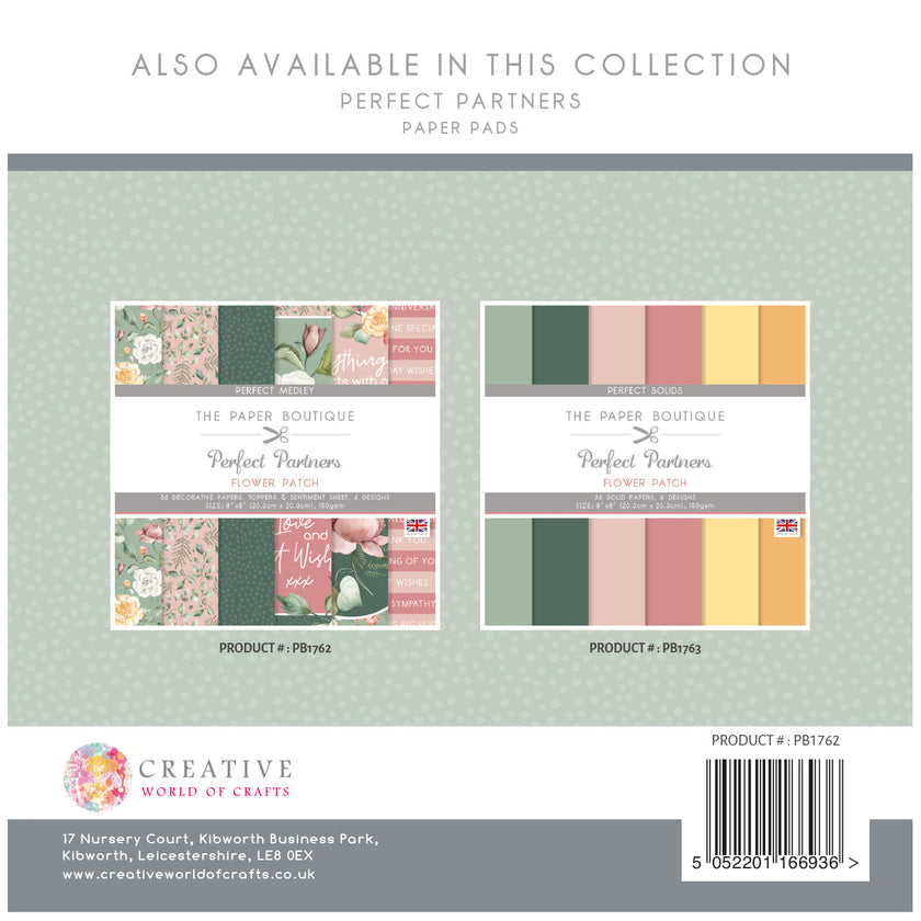 The Paper Boutique Perfect Partners Flower Patch 8 in x 8 in Medley